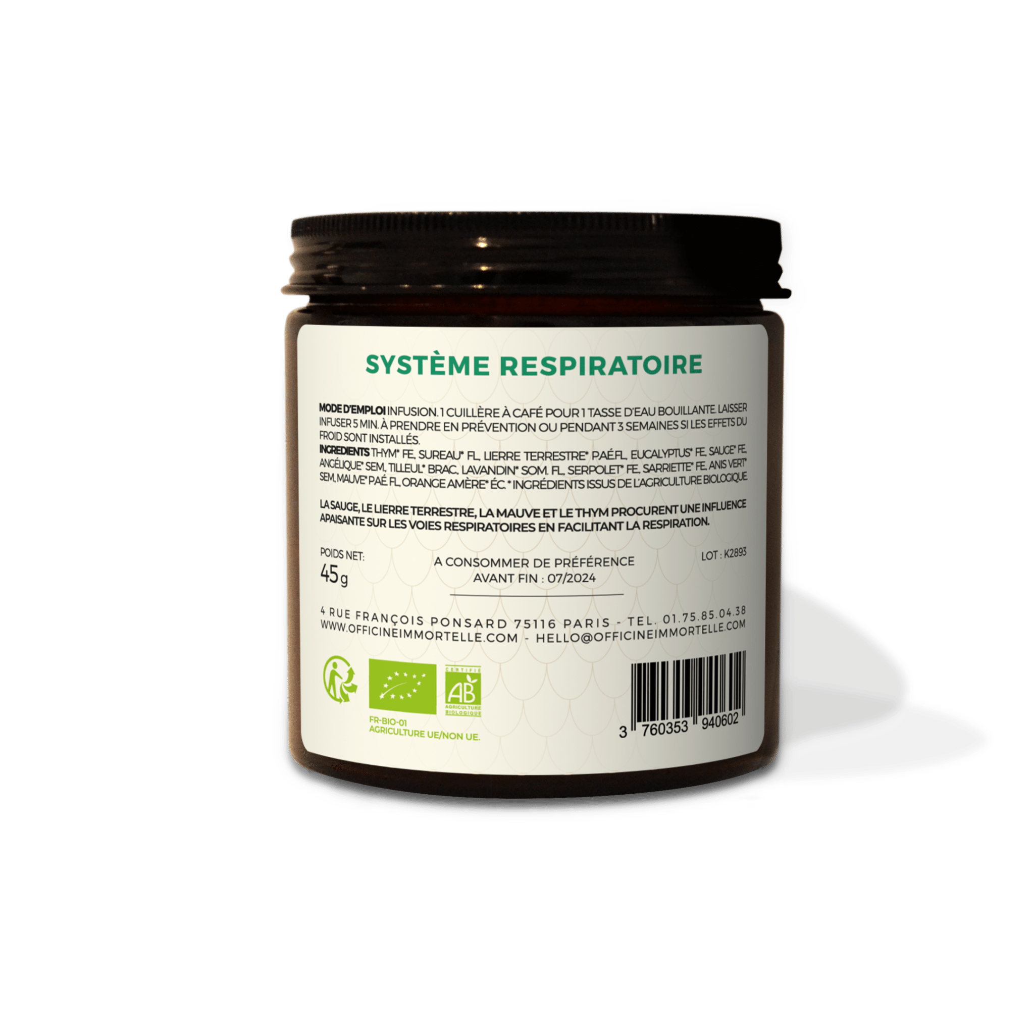 Tisane - Système Respiratoire - Officine Immortelle