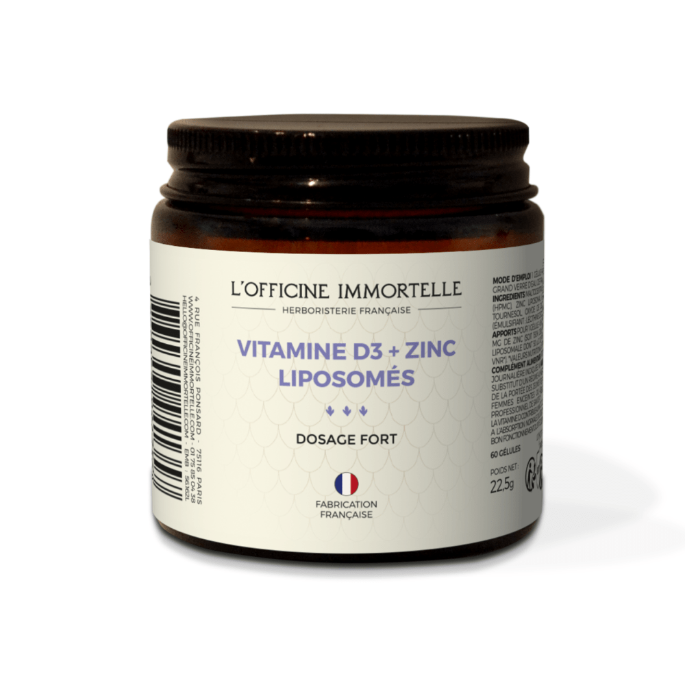 Complexe immunité | Vitamine D3 + Zinc liposomés - Officine Immortelle