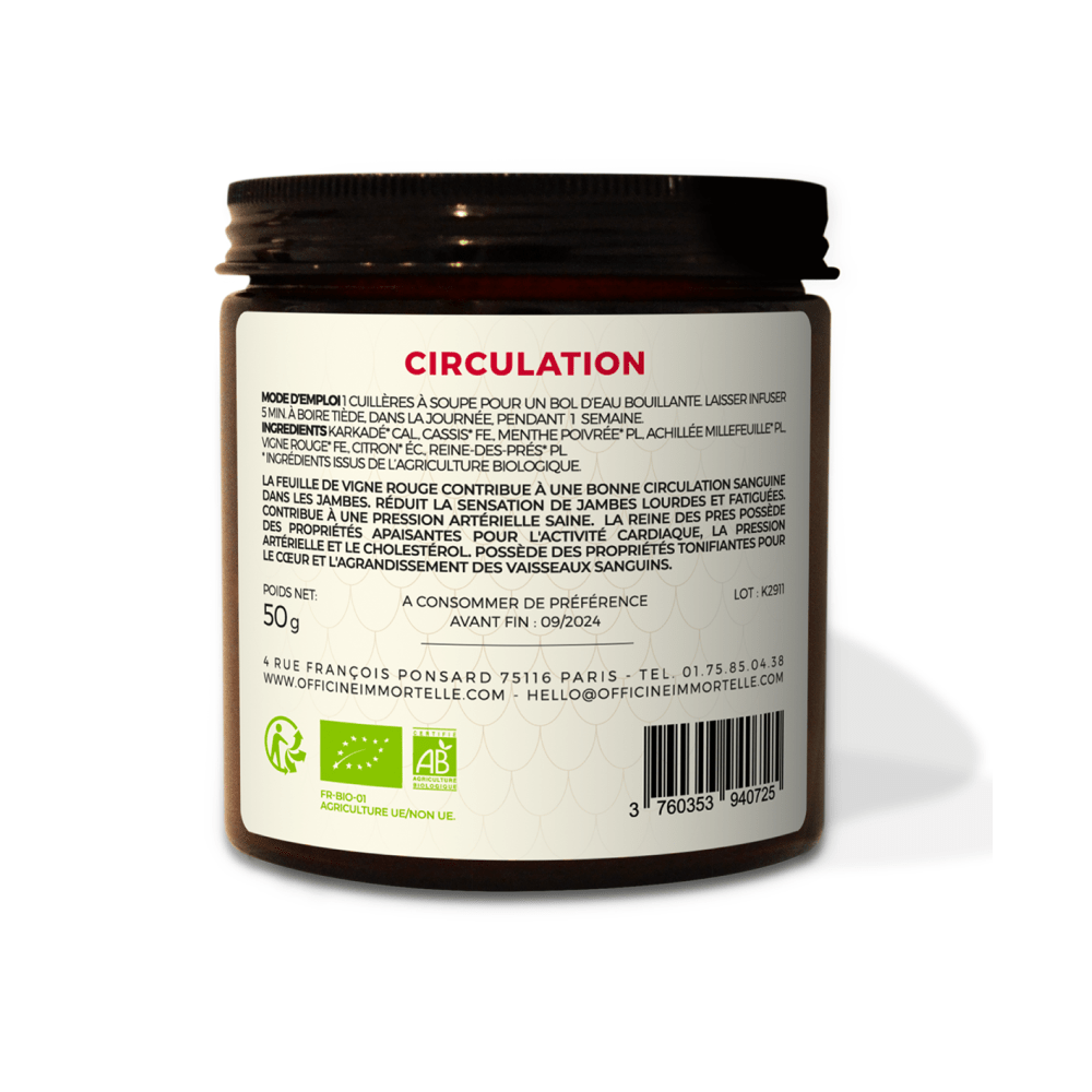 Tisane - Circulation - Officine Immortelle